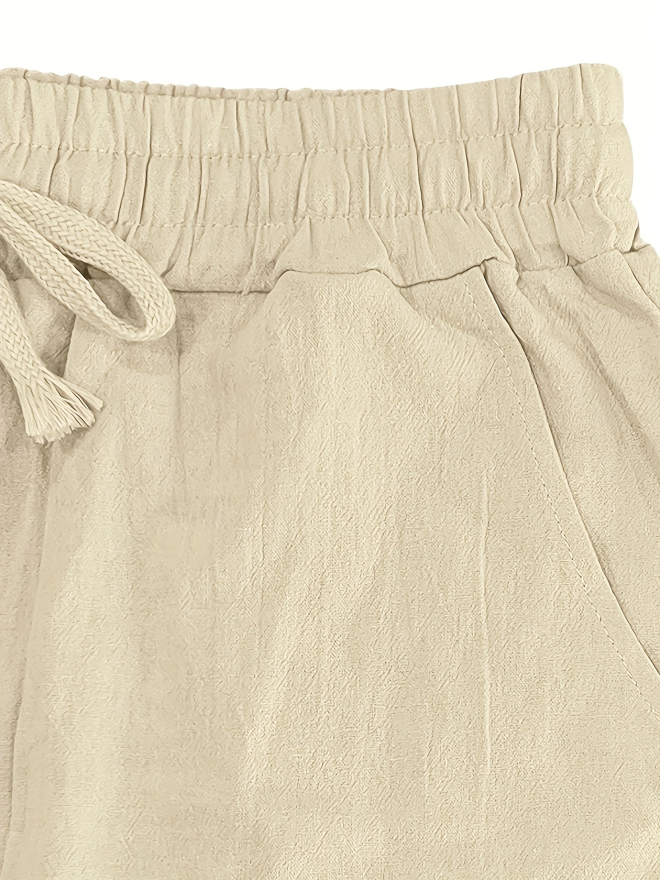 2pcs Men's Heavyweight Linen Pants - 95% Linen 5% Polyester Relaxed-Fit All-Season Trousers with Elastic Waist & Cuff | Breathable Thermal Casual & Horseback Riding Pants for Indoor/Outdoor Activities | Versatile for Semi-Formal to Casual Attire