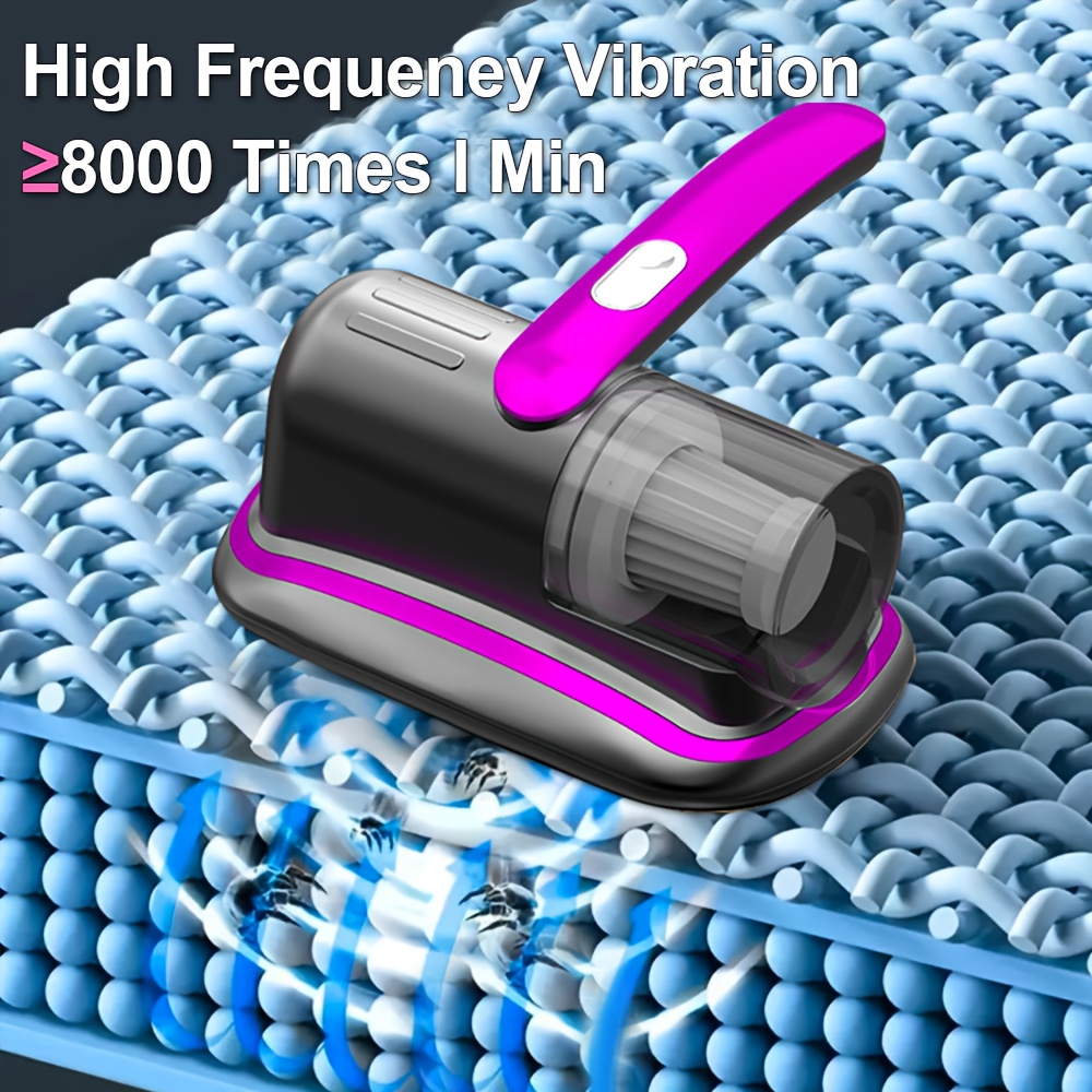 Portable Vacuum Cleaner, Handheld Vacuum for Home Use, Mattress Dust Removal, Strong Suction, Low Noise, Washable Filter, 2-Speed Adjustable, Durable Plastic Suction Cup for Pet Hair Cleaning