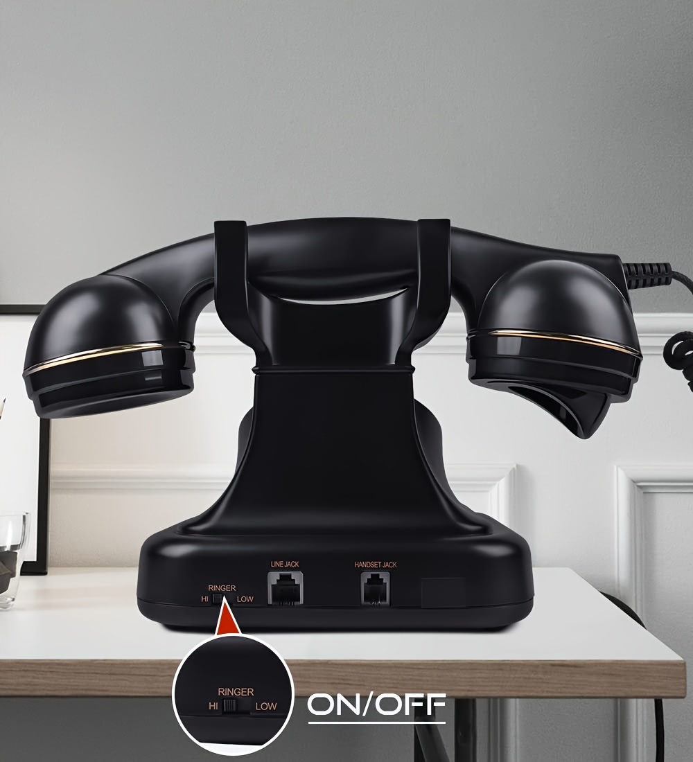 Retro Classic Desktop Landline Phone with Components/Board - Low-Voltage (36V) Multi-Line Telephone for home Office School Desk, Compatible with standard Phone Lines (No modern dependencies)