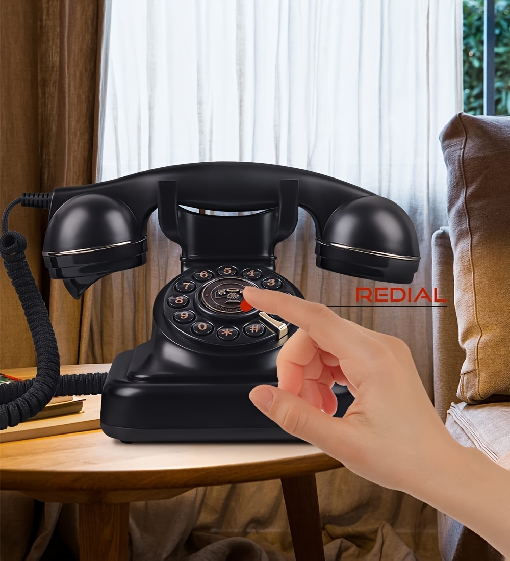 Retro Classic Desktop Landline Phone with Components/Board - Low-Voltage (36V) Multi-Line Telephone for home Office School Desk, Compatible with standard Phone Lines (No modern dependencies)