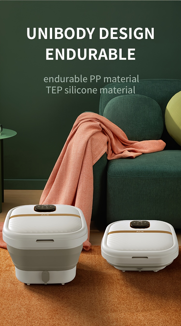 Collapsible Foot Spa with Heat, Foldable Foot Bath with Temperature Control Touchscreen, Foot Massage Rollers, Pedicure Spa for Home, Office, Relaxation, Gift for Men & Women