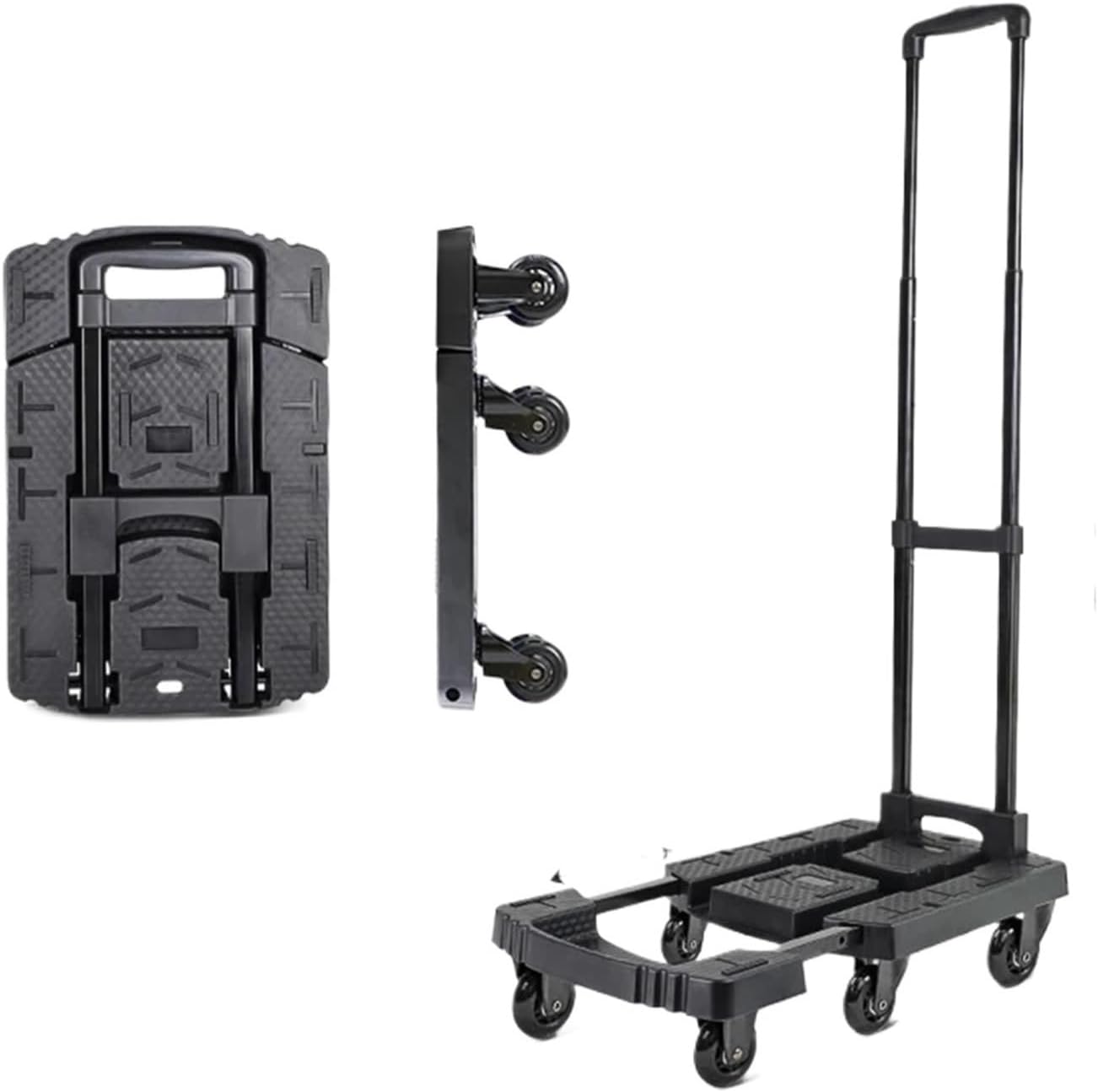 Collapsible Hand Trolley with a Load Capacity of 200KG, Featuring Wheels, Designed for Shopping, Transporting Tools, And Moving Items in Workshops And Homes.