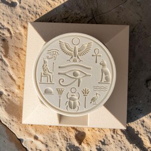 Ancient Egyptian coaster set with pyramid holder, 3D printed